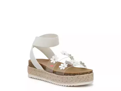 Сандалии Steve Madden Krissy - детские, белые/прозрачные с цветочным узором