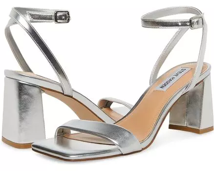 Сандалии Steve Madden Luxe Heeled, серебряный