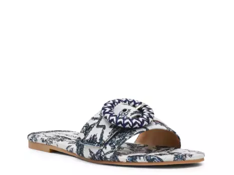 Сандалии Steve Madden Merla, белый/синий цветочный принт