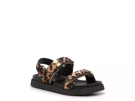 Сандалии Steve Madden Mona - детские, коричнево-черный леопардовый принт из ткани