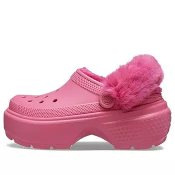 Сандалии stomp lined clog 'hyper pink' Crocs, розовый