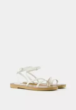 Сандалии Strappy Bershka, белый