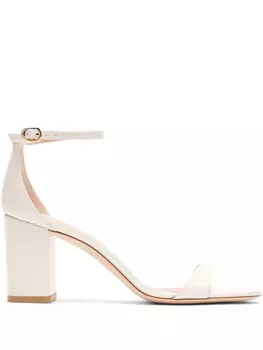Сандалии Stuart Weitzman 75 мм Nudist II, нейтральный цвет