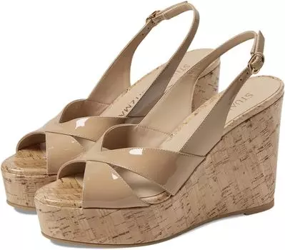 Сандалии Stuart Weitzman Carmen Wedge, цвет Adobe