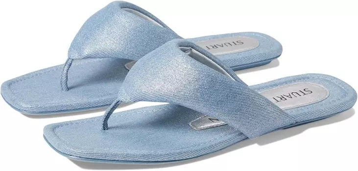 Сандалии Stuart Weitzman Maui Flip-Flop, серебряный