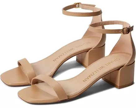 Сандалии Stuart Weitzman Nudistcurve 35 Block, цвет Adobe