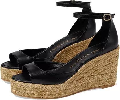 Сандалии Stuart Weitzman Nudistia Espadrille Wedge, черный