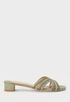 Сандалии SUEDE & LEATHER MULTISTRAP SANDAL Lauren Ralph Lauren, светло-зеленый