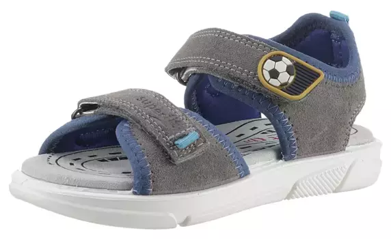 Сандалии Superfit "PIXIE WMS: средний", летняя обувь, обувь на липучке, уличная обувь, с милым футбольным принтом, синий
