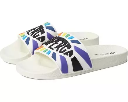 Сандалии Superga 1908 Slide Multicolor Logo, белый мульти