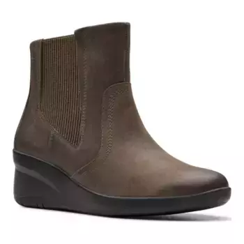 Сандалии Suttyn Rae женские кожаные на платформе Clarks, цвет slate