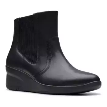 Сандалии Suttyn Rae женские кожаные на платформе Clarks, черный