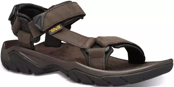 Сандалии Teva "Terra Fi 5 Universal Leather Mens", с застежкой-липучкой, коричневый