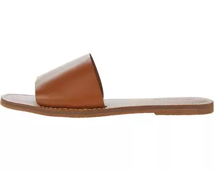 Сандалии The Boardwalk Post Slide Sandal in Leather Madewell, английское седло