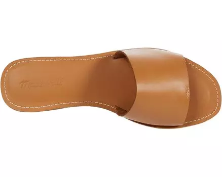 Сандалии The Boardwalk Post Slide Sandal in Leather Madewell, пустынный верблюд