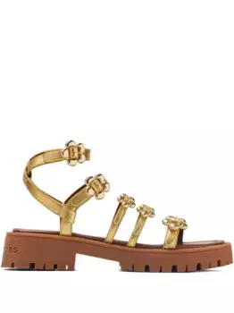 Сандалии The Daisy с эффектом металлик MARC JACOBS, золотой