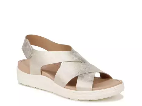 Сандалии Time Off Sea Wedge Sandal Dr. Scholl'S, золотой/металлик