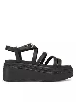 Сандалии Tjw Wedgy Strappy Sandal EN0EN02756 Tommy Jeans, черный