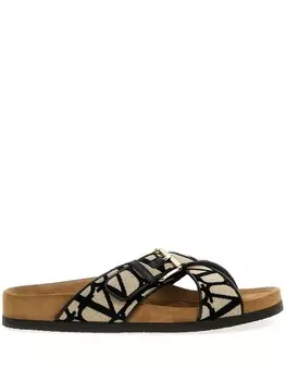 Сандалии Toile Iconographe Valentino Garavani, нейтральный цвет