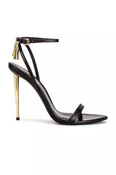 Сандалии Tom Ford Padlock Pointy Naked 105, черный