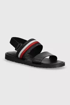 Сандалии Tommy Hilfiger CORE LTH STRAPPY SANDAL, черный