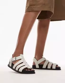 Сандалии Tommy Jeans с пряжкой белого цвета