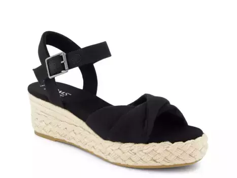Сандалии TOMS Kinsley Wedge Sandal - женские, черные