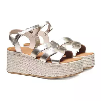 Сандалии Toni Pons Cristina esparto wedge, серебряный