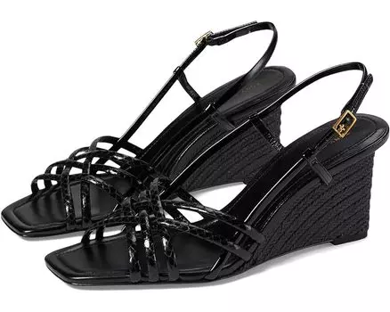 Сандалии Tory Burch 75 mm Multi Strap Wedge, цвет Perfect Black/Perfect Black/Perfec
