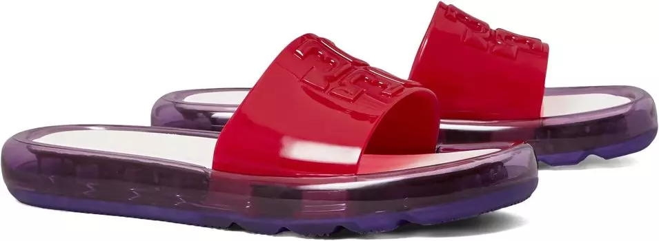 Сандалии Tory Burch Bubble Jelly, цвет Tory Red/Deep Purple/Light Cream