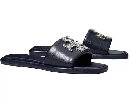 Сандалии Tory Burch Double T Deco Sport Slide, цвет New Navy