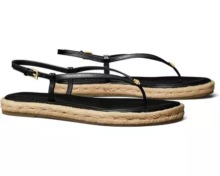 Сандалии Tory Burch Espadrille Thong Sandal, цвет Perfect Black