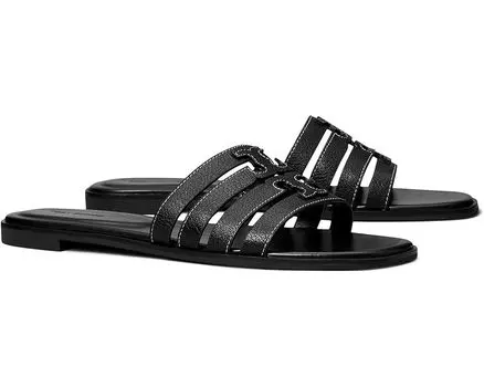 Сандалии Tory Burch Ines Cage Slides, цвет Perfect Black/Perfect Black