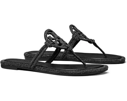 Сандалии Tory Burch Miller Knotted Pave, цвет Perfect Black