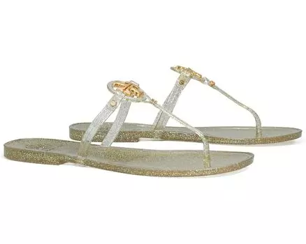 Сандалии Tory Burch Mini Miller Jelly Thong, цвет Silver/Gold