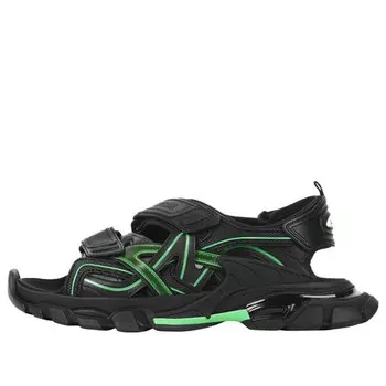 Сандалии track sandal 'black fluo green' Balenciaga, черный