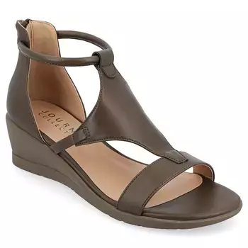 Сандалии Trayle на танкетке Journee, зеленый