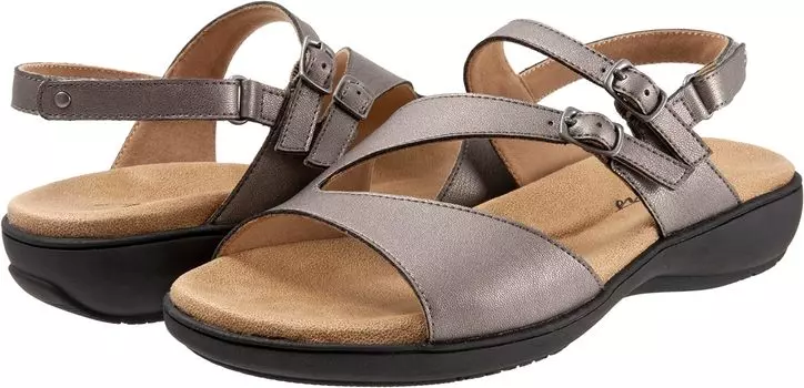 Сандалии Trotters Riva, цвет Pewter Metallic