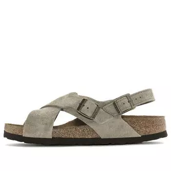 Сандалии tulum suede leather narrow fit sandals 'taupe' Birkenstock, коричневый