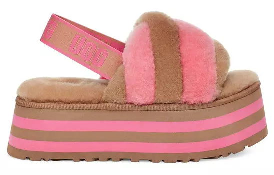 Сандалии UGG Disco Stripe Slide 'Pink' Women's