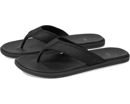 Сандалии UGG Seaside Flip Leather, черный