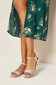 Сандалии украшенные драгоценностями для особых случаев Friends Like These, серебряный