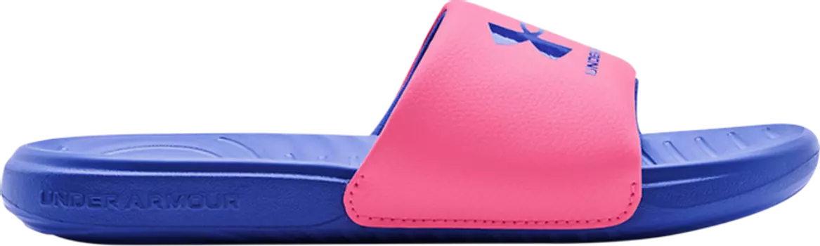Сандалии Under Armour Ansa Fixed Slide GS Pink Punk Versa Blue, розовый