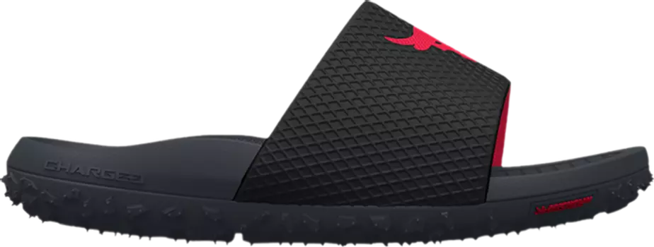 Сандалии Under Armour Project Rock Slide Ultimate Black Stealth Grey, черный