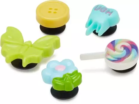 Сандалии Unisex Crocs Jibbitz Elevated, цвет Ugh Acrylic 5-Pack