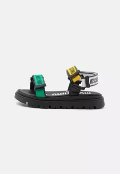 Сандалии Unisex MOSCHINO, цвет green/yellow/white/black