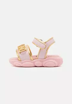 Сандалии Unisex MOSCHINO, цвет pink/gold