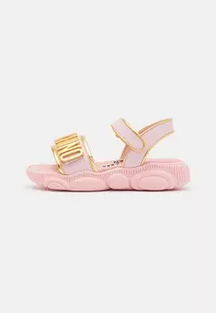 Сандалии Unisex MOSCHINO, цвет pink/gold