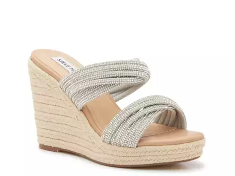 Сандалии Uriel Wedge Sandal Steve Madden, серебряный/металлик