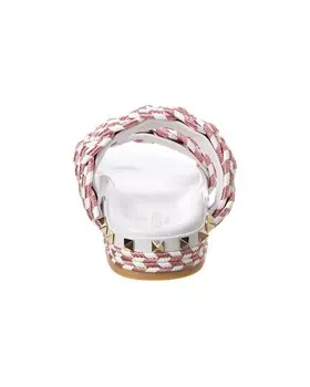 Сандалии Valentino из веревки и кожи, белый